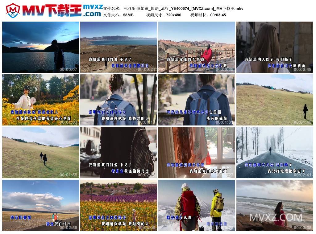 王羽泽-我知道_国语_流行_YE400674